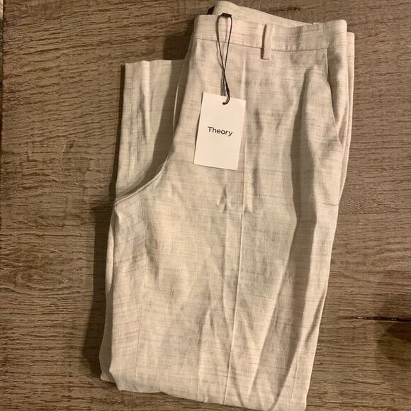 Theory Tailor Trousers in Sharkskin Crunch. - Picture 9 of 10